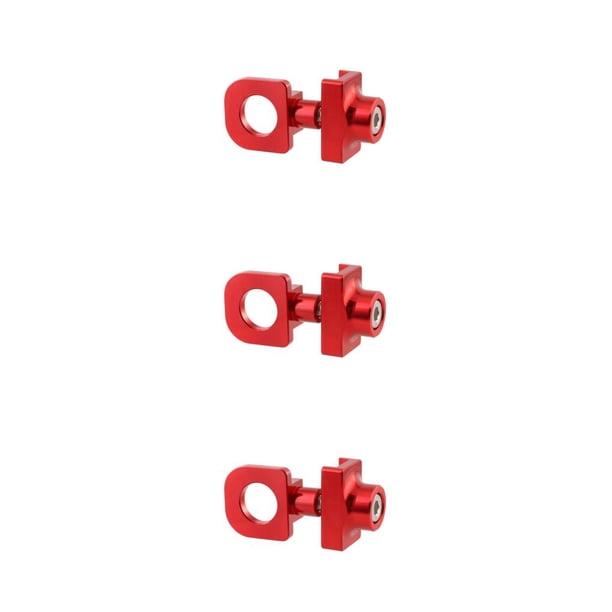 Advancent Tensor de cadena de bicicleta, tensor de cadenas, impermeable, ligero, regulador, pernos, tornillo, piñón fijo plegable, rojo Type1 NO1
