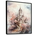 thumbnail image 2 of Designart "Pastel Dreams of Castles I" Cityscapes Floater Framed Canvas Art Print, 2 of 7