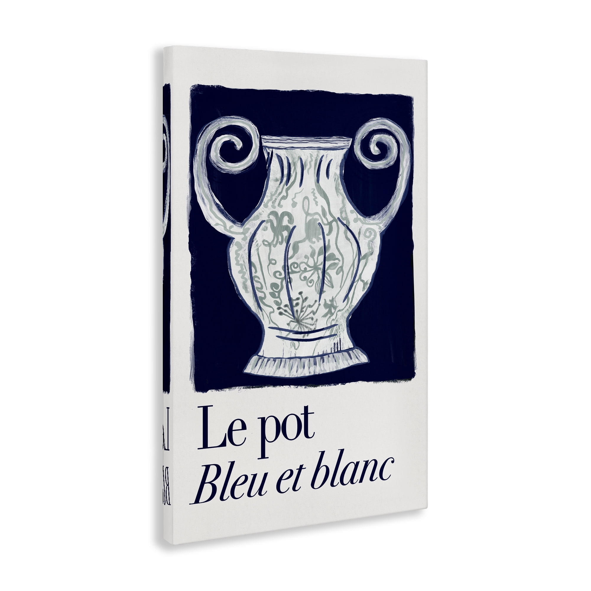 Stupell Industries Le Pot Ornate Vase History & Language Painting Wrapped Canvas Art Print Wall Art, 20 x 30