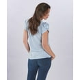 thumbnail image 2 of Boxercraft T28 Women's Puff Sleeve Tee-Sky Blue-XXS, 2 of 2