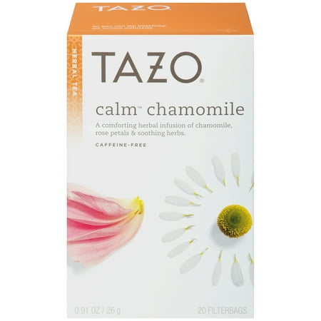 (3 Boxes) Tazo Calm Chamomile Tea Bag Herbal tea (Best Tea For Calming Down)