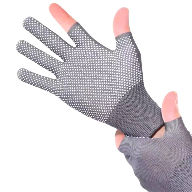 Naiovety Manoplas de barra para motocicleta, guantes de Fitness, mitones sin dedos de verano, cómodo accesorio deportivo, a prueba de viento, Ciclismo Gris 2 sin dedos Naiovety OD020221-03B