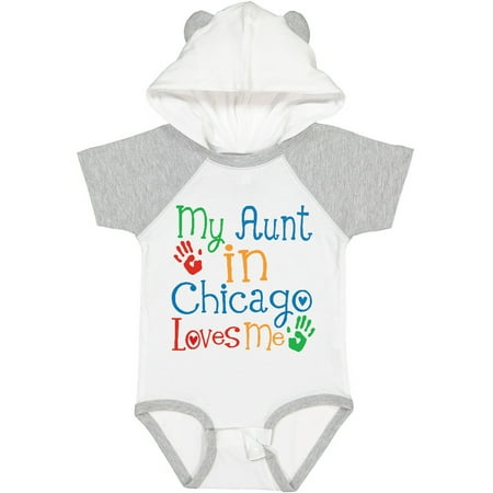 

Inktastic My Aunt in Chicago Loves Me Gift Baby Boy or Baby Girl Bodysuit