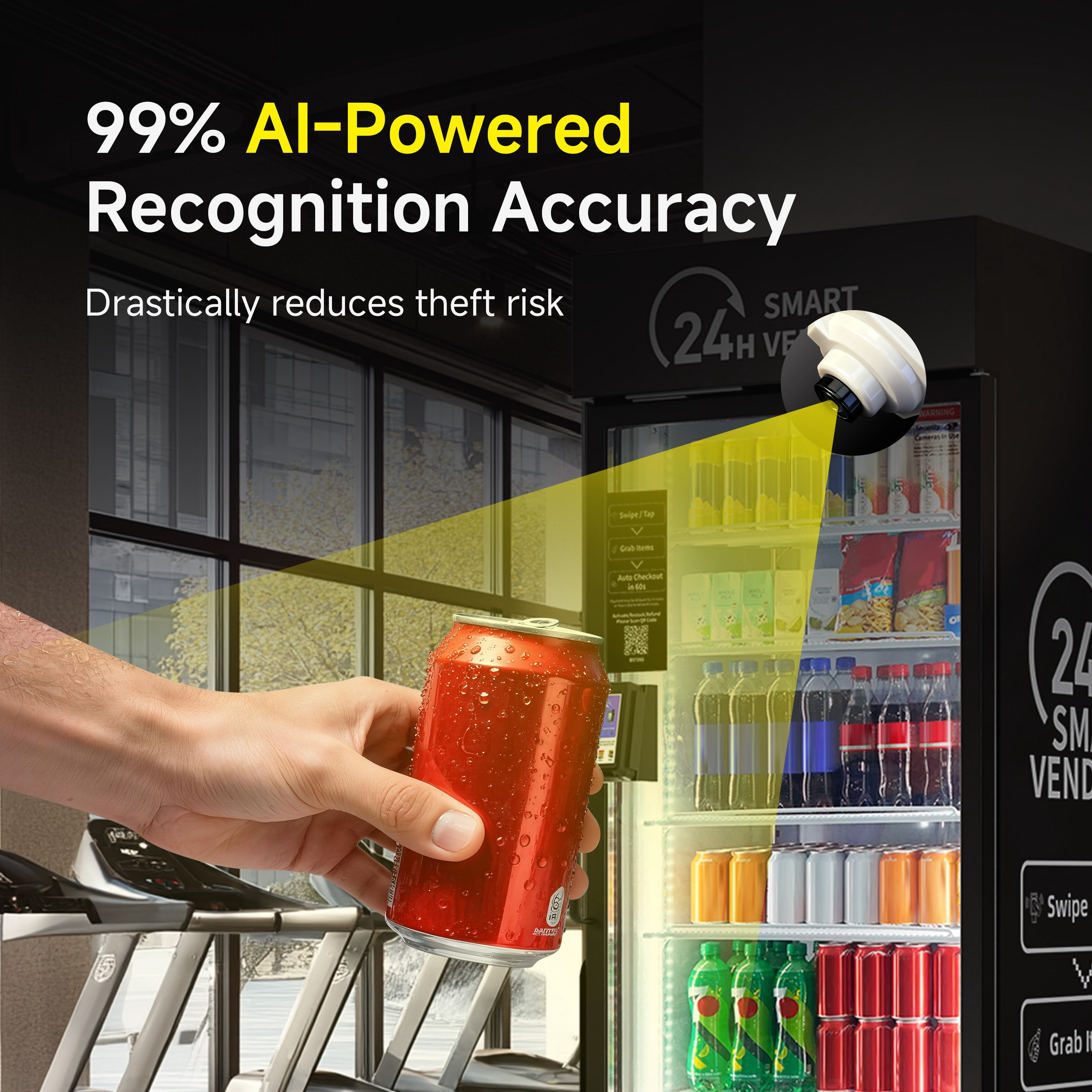 440 Combo Vending Machine,Smart Refrigerated Vending Machine with Touch Card Reader