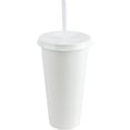 thumbnail image 1 of Vasos de plástico Atmos Homeware Vaso reusable tipo termo 24 Oz Paquete de 100 color Blanco, 1 of 5