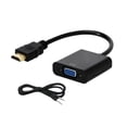 thumbnail image 1 of Convertidor de cable HD a VGA 1080P Adaptador de transmisor para computadora portátil Línea de conversión macho a hembra, Negro Advancent EL4877-03, 1 of 2