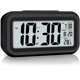 thumbnail image 1 of Reloj despertador digital con pantalla LED, funciona con batería, luz nocturna inteligente, reloj de fácil operación para niños, reloj de dormitorio con sueño pesado (negro) Xemadio WMZL-114-1, 1 of 7