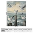 thumbnail image 4 of Pratyus Seagulls Print Throw Blanket Lightweight Soft Blanket for Bed Sofa Living Room Decor All Seasons Hand Feel 50x60in, 4 of 6