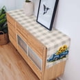thumbnail image 4 of Table Runner Blue Truck Yellow Sunflowers Table Decoration for Kitchen Dinning Grey Check Table Decoration for Indoor Outdoor Party Wedding Decor 13x72 Inch, 4 of 7