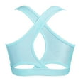 thumbnail image 2 of TiaoBug Kids Girls Sports Bra Sleeveless Crisscross Back Yoga Crop Top Light Blue 14, 2 of 4