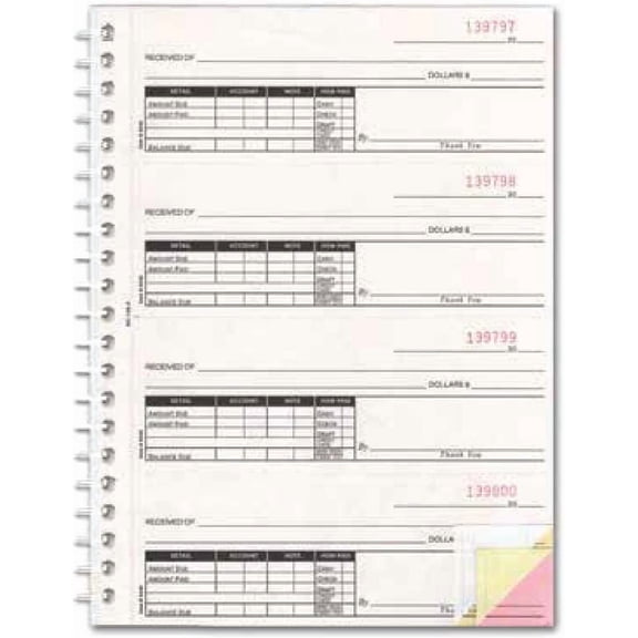 Cash Receipt Book - 3 Part