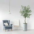 thumbnail image 2 of Artificial Tree in Contemporary Geometric Pattern Planter, Fake Eucalyptus Silk Tree for Indoor and Outdoor Home Decoration - 57" Overall Tall (Plant Pot Plus Tree), 2 of 5