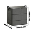 thumbnail image 2 of Storage Bin Organizer, Fabric Storage Bin with Lid, 110L High Capacity Clothes Storage Organizer, Collapsible Closet Storage Organizer for Blankets Bedding and Household Items, 2 of 3
