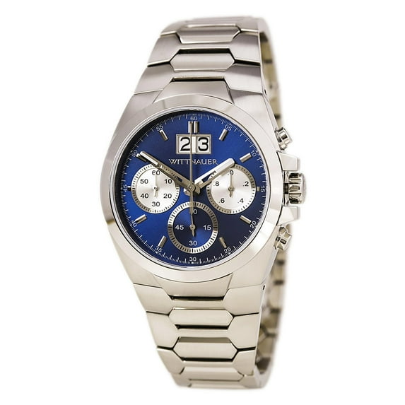Wittnauer Men's WN3048 Brody Blue Dial Steel Bracelet Chronograph Watch