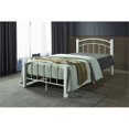 thumbnail image 3 of Hodedah Complete Metal Platform Bed w/ Headboard & Footboard Twin Size in White, 3 of 5