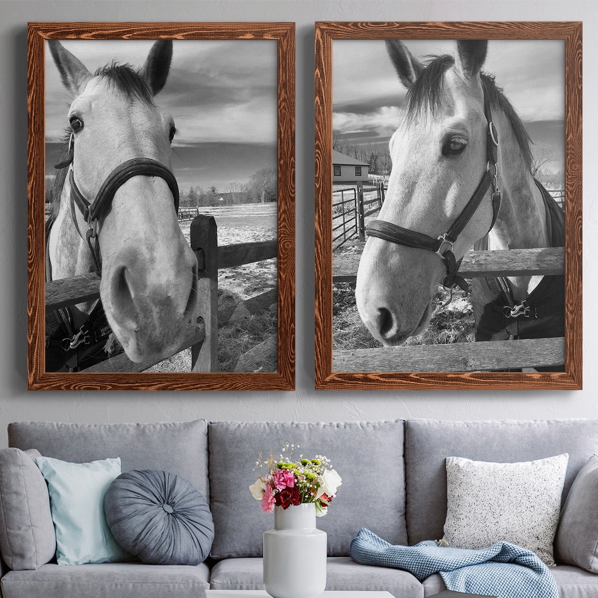 Caen - Premium Framed Canvas 2 Piece Set - Ready to Hang