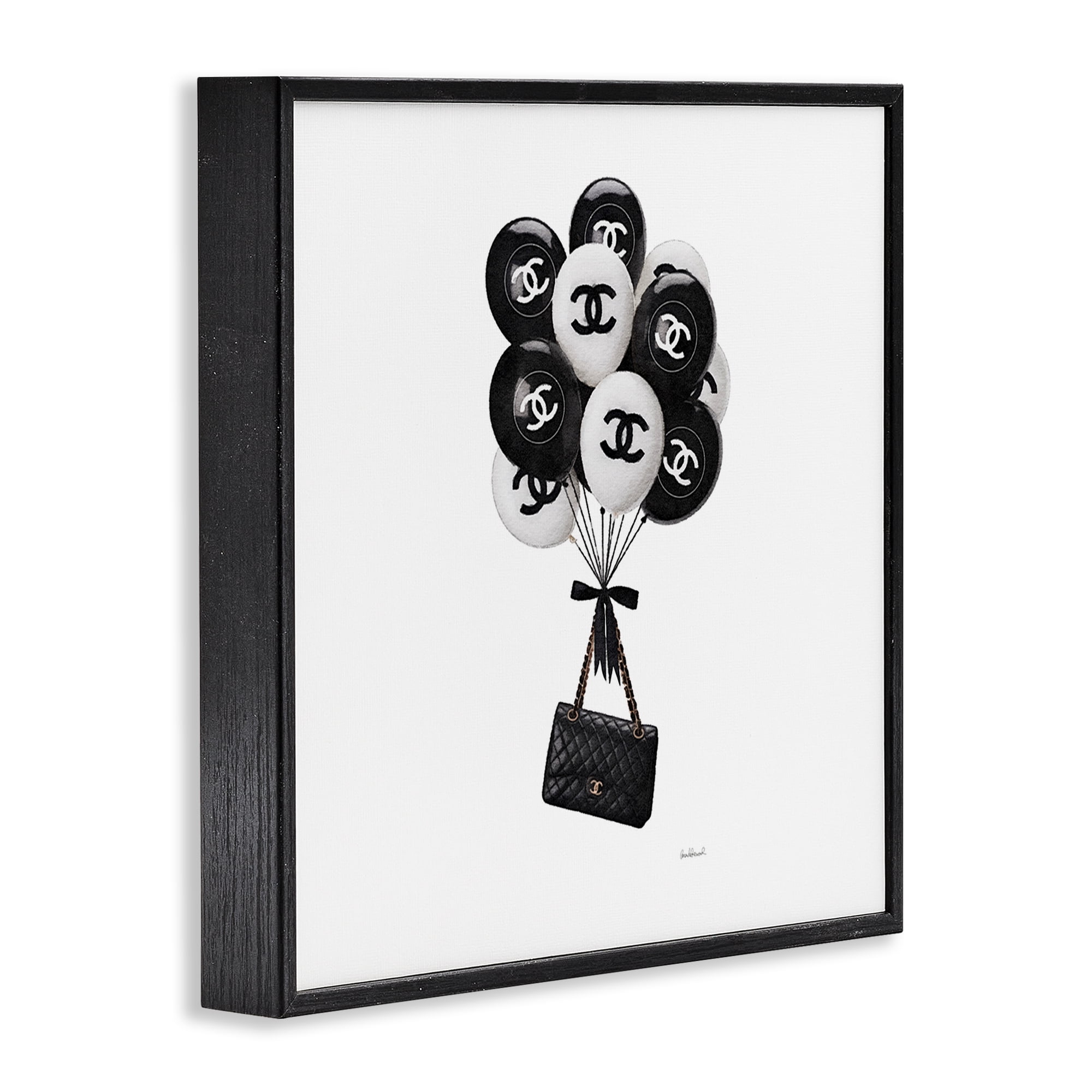 Stupell Industries Chic Balloons & Purse Black Framed Giclee Art, design by Amanda Greenwood