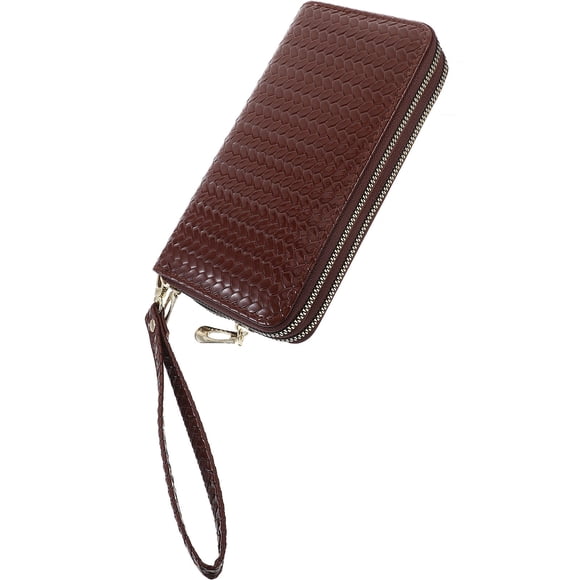 Minkissy Large Wallet for Women 1Set Double Zipper Storage for Cards and Cash in Split 7.5x3.7x1.7 Inch