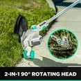 thumbnail image 3 of Litheli 40V Cordless String Trimmer, 13" Battery Powered Grass Trimmer & Wheeled Edger, Automatic Line Feed, 2.0Ah Battery and Charger, for Grass Trimming/Edging, 3 of 10