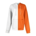thumbnail image 4 of Fanxing Oversized Sweatshirts for Teen Girl Trendy Colorblock Fleece Hoodies Juniors Drop Shoulder Long Sleeve Pullover Hoody Tops Orange,XXXL, 4 of 5