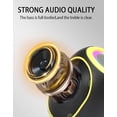 thumbnail image 5 of Mini Bluetooth Speaker with Bass Subwoofer, Portable Wireless Speaker with RGB Light, Built-in Microphone, USB/TF Support, Surprise Gift for Music Lovers(Black Yellow), 5 of 8