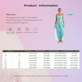 thumbnail image 7 of TiaoBug Women's Arabian Princess Cosplay Outfits Off Shoulder Sequined Rompers Fairy Tale Dress Up Turquoise 3XL, 7 of 7