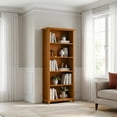 thumbnail image 5 of Simpli Home Amherst 30 inch Wide Solid Wood Transitional 5 Shelf Bookcase in Light Golden Brown, 5 of 13