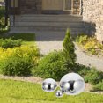 thumbnail image 3 of HOOWIFFY Reflective Metal Sphere Decorative Garden Ornament Half Gazing Ball, 3 of 8