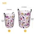 thumbnail image 3 of Balery Wine Cesta de ropa redonda con asas, impermeable, independiente, para ropa, juguetes, dormitorio y familia-Small, 3 of 6