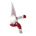 thumbnail image 3 of Faceless Curtain Holder, Christmas Home Decor, Christmas Decorations, Christmas Decor, Christmas Fabric Made Plush Cartoon Figurine, Striped Hat Curtain Tieback, 19X9X2 Inch, 3 of 6