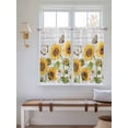 thumbnail image 2 of Yellow Sunflowers Living Room Curtains 2 Panel, Vintage Country Flowers Butterfly Wood Board Cafe Window Treatment, Farmhouse Bedroom Bathroom Kitchen Curtains Drapes 104"x54", 2 of 6