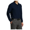 thumbnail image 4 of Yellow Rooster Mens Silk Touch Long Sleeve Polo with Pocket Navy M, 4 of 6