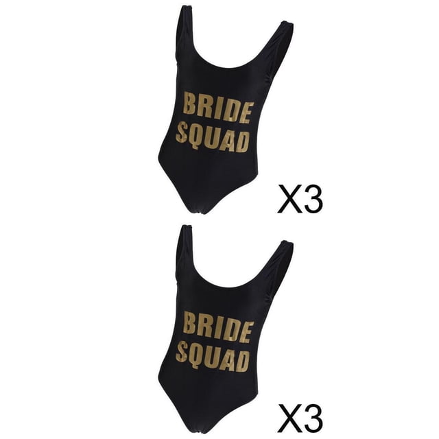 Trajes de baño de moda para mujer, mono con estampado de letras, Bikini para mujer, ropa de playa, trajes de baño de corte alto de una pieza para vacaciones 3 piezas M 3 piezas L Sunnimix Bañador Mujer