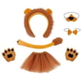 thumbnail image 2 of Conjunto de accesorios para disfraz de león para niñas, ideal para cumpleaños y fiestas. Incluye pajarita, cola y nariz. Disfraz de 40 cm, 2 of 9