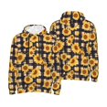 thumbnail image 6 of Bingfone Vintage Black White Plaid Sunflowe Men's Drawstring Hoodie Long Sleeve Pocket Sweatshirts-, 6 of 6