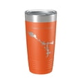 thumbnail image 1 of Johnson's Pond Tumbler Lake Map Travel Mug Insulated Laser Engraved Coffee Cup Rhode Island 20 oz Orange, 1 of 1