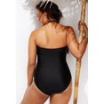 thumbnail image 2 of Swimsuits for All Women's Fringe Bandeau One Piece Swimsuit, 2 of 6