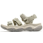 CAMEL Womens Hiking Sandals, Adjustable Straps, Platform, Medium Wide, Open Toe, Beige, US 5