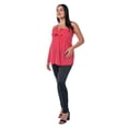 thumbnail image 4 of Blusa Maternidad Rayada Fresca Cómoda Ropa Embarazo Blusa Mujer Juvenil Tirantes Con Lazo Color Rojo, 4 of 5