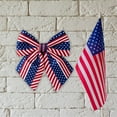thumbnail image 4 of Clearance! Large 4th Of July Bows Patriotic Bows Red Blue Burlap Bow American Flag Bows Independence Day Tree Topper Bows For Front Door Memorial Day Decoration 10.6*9.8*1.2 in Red, 4 of 5