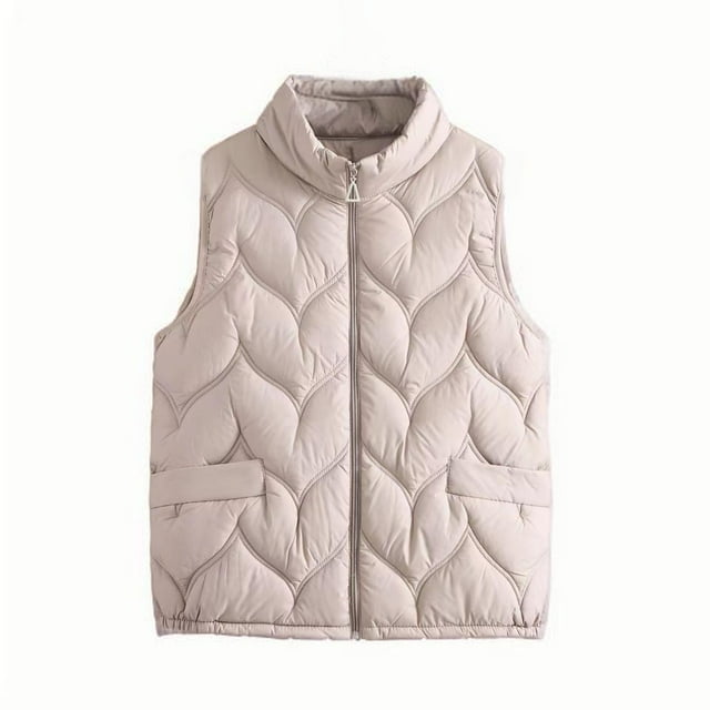 Vestes d'Hiver pour Femmes Veste Décontractée Sans Manches Design à Revers pour un Style Élégant