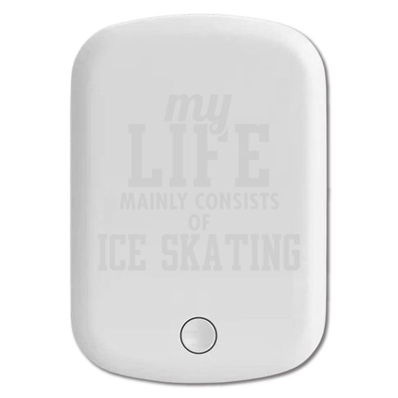 DistinctInk Magnetic Battery Pack, 5000 mAh Wireless Portable Charger with USB-C Cable, Compatible with MagSafe iPhone 14 / 13 / 12 Series - My Life Mainly Consists of Ice Skating