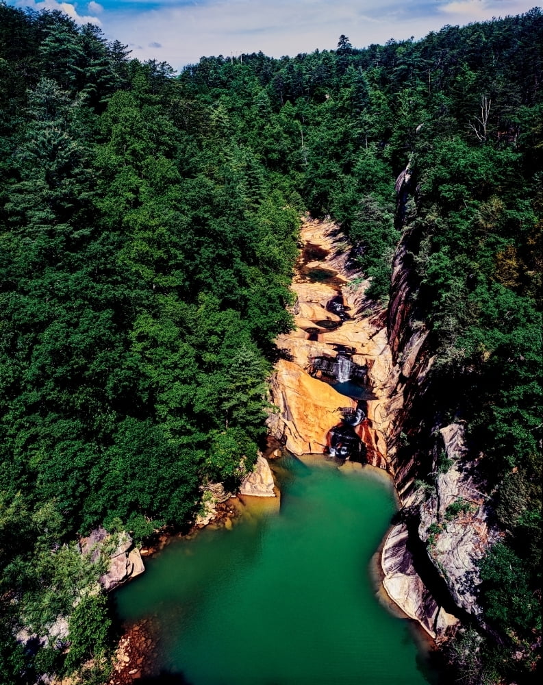 High angle view of the Tallulah Gorge Tallulah River Tallulah Gorge ...