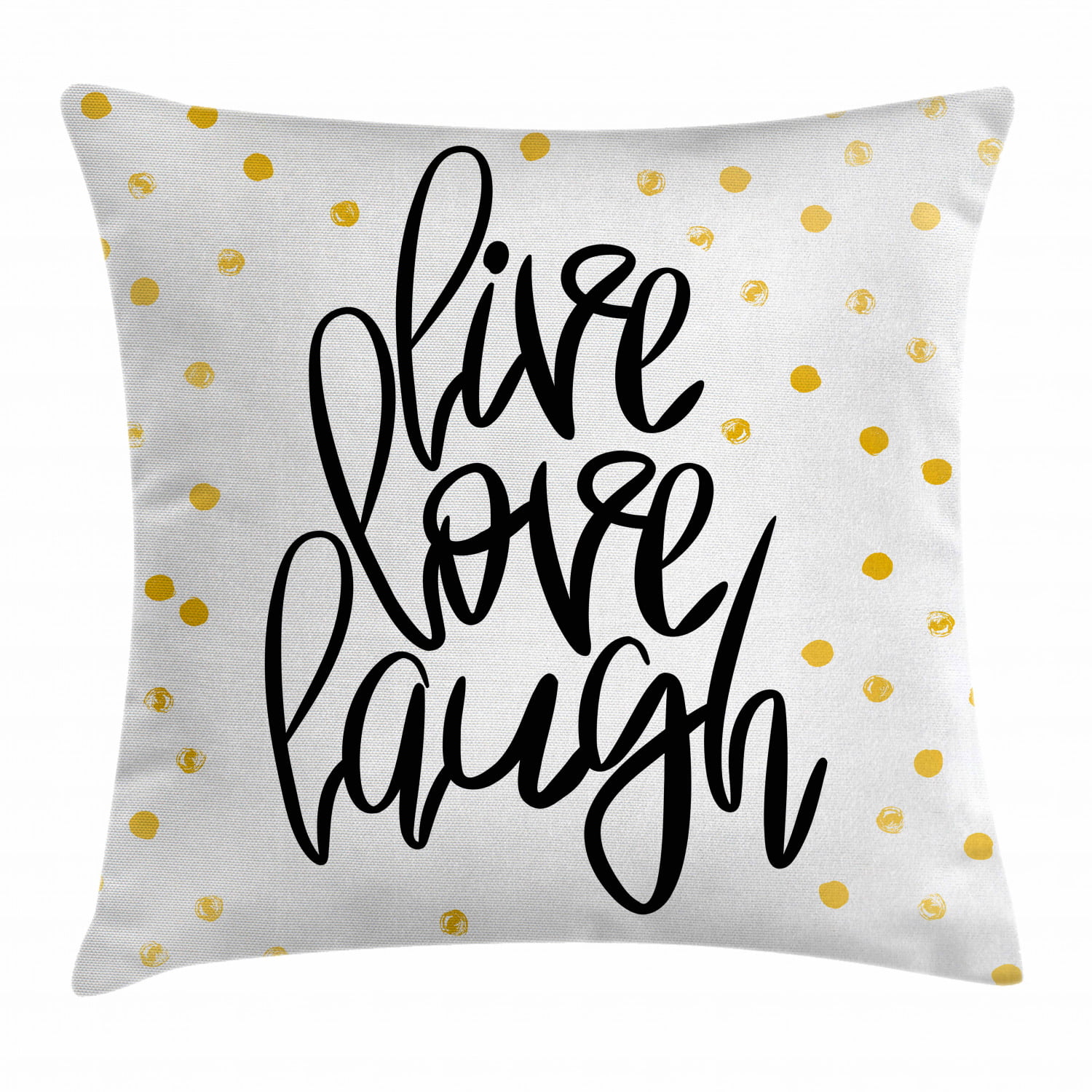 Live Laugh Love Decor Throw Pillow Cushion Cover, Stylized Hand ...