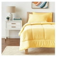 thumbnail image 7 of 5 Piece Comforter Set Bag Solid Color All Season Soft Down Alternative Blanket & Luxurious Microfiber Bed Sheets, Yellow, Twin, 7 of 7