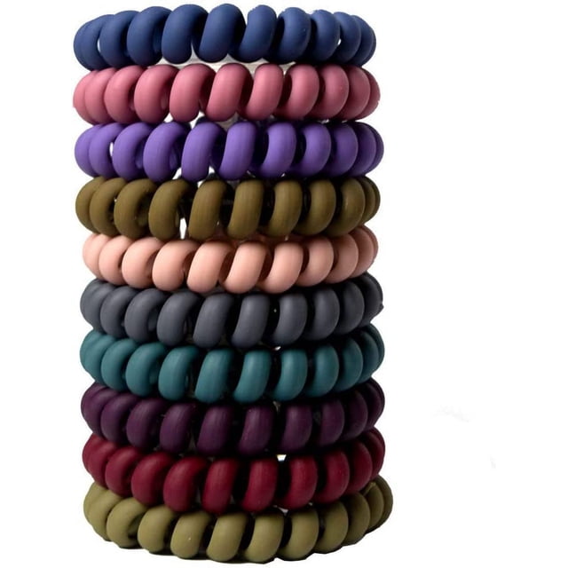 Lazos para el cabello en espiral JanHm 10 unidades colores
