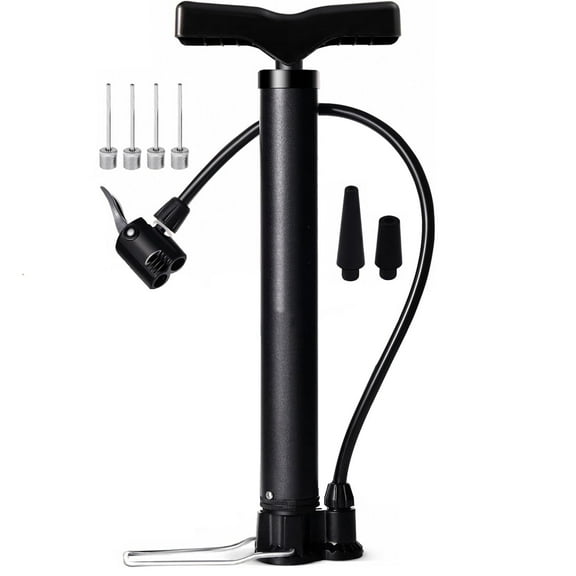 Bike Pump, Advanced Bike Tire Inflator, Bicycle Hand Air Pump with Dual Presta and Schrader Valves, Handheld Bike Pump, Suitable for Road and Mountain Bikes, Baby Stroller, Balls