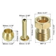 thumbnail image 2 of 4mm ID 2mm OD Tube Compression Assortment Kit, 12 Set Brass Compression Sleeve Ferrule & Insert & Nut, 2 of 5