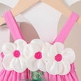 thumbnail image 5 of Xyant Toddler Baby Girl Summer Clothes Flower Embroidery Sleeveless Smocked Tops and Shorts Set Cute Infant Toddler Two Piece Outfit (Hot Pink,3-4 Years), 5 of 7