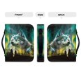 thumbnail image 4 of HELLHERO Wolf Bible Cover Carrier Carrying Organizer Bag with Protective Portable Bible Covers for Study, PU Leather Church Bible Bag for Bible Study, 4 of 12